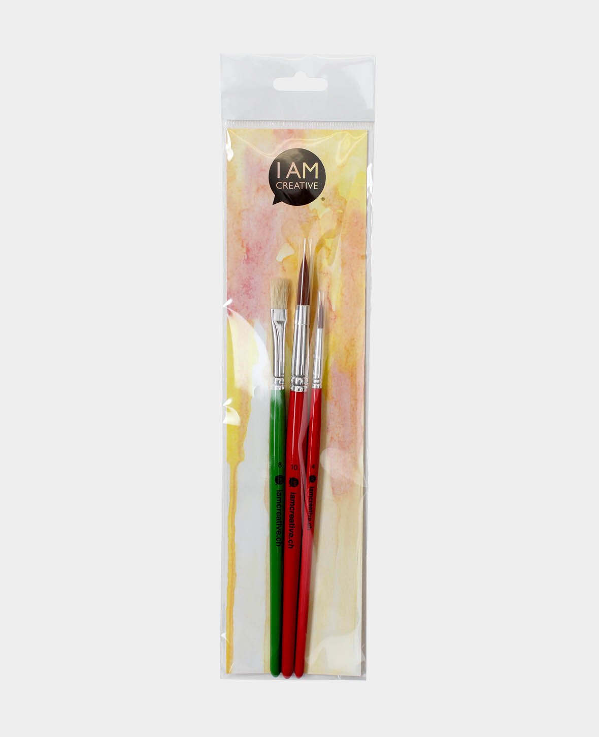 Universal Pinselset – Künstler-Set mit Rund-, Flachpinsel, 3 Stück