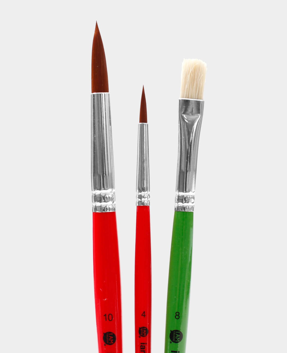 Universal Pinselset – Künstler-Set mit Rund-, Flachpinsel, 3 Stück