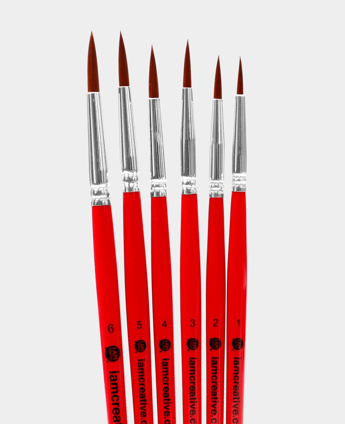 Universal Pinselset – Künstler-Set mit Rund-, Linierpinsel, 6 Stück