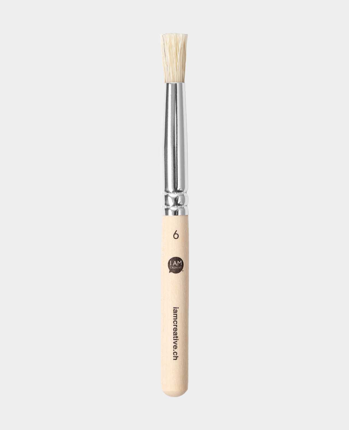 Pinceau pochoir – Pinceau en soies naturelles, Ø 6 mm, 1 pièce