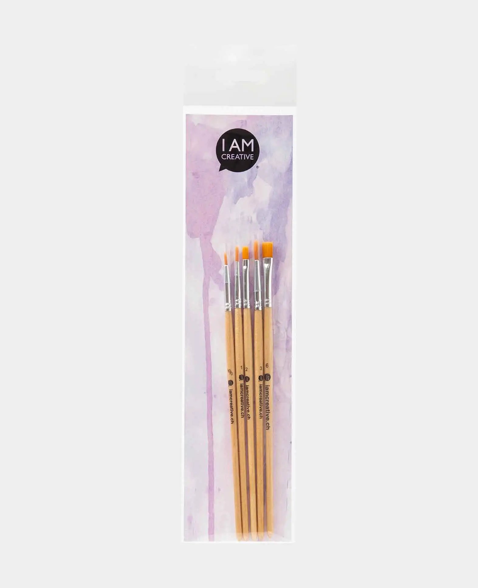 Universal Pinselset – Künstler-Set mit Flach-, Rund- und Linierpinseln, 5 Stück