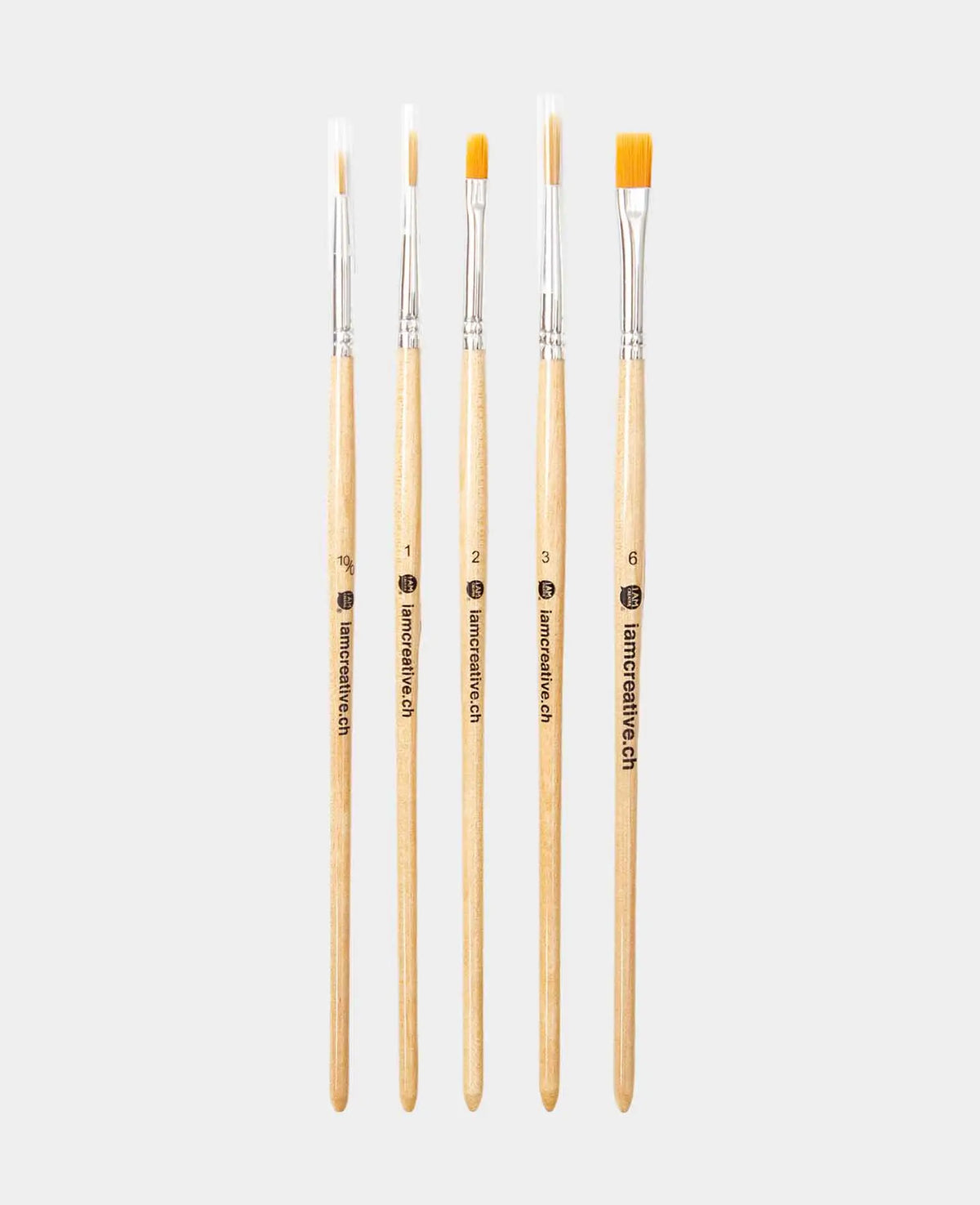 Universal Pinselset – Künstler-Set mit Flach-, Rund- und Linierpinseln, 5 Stück