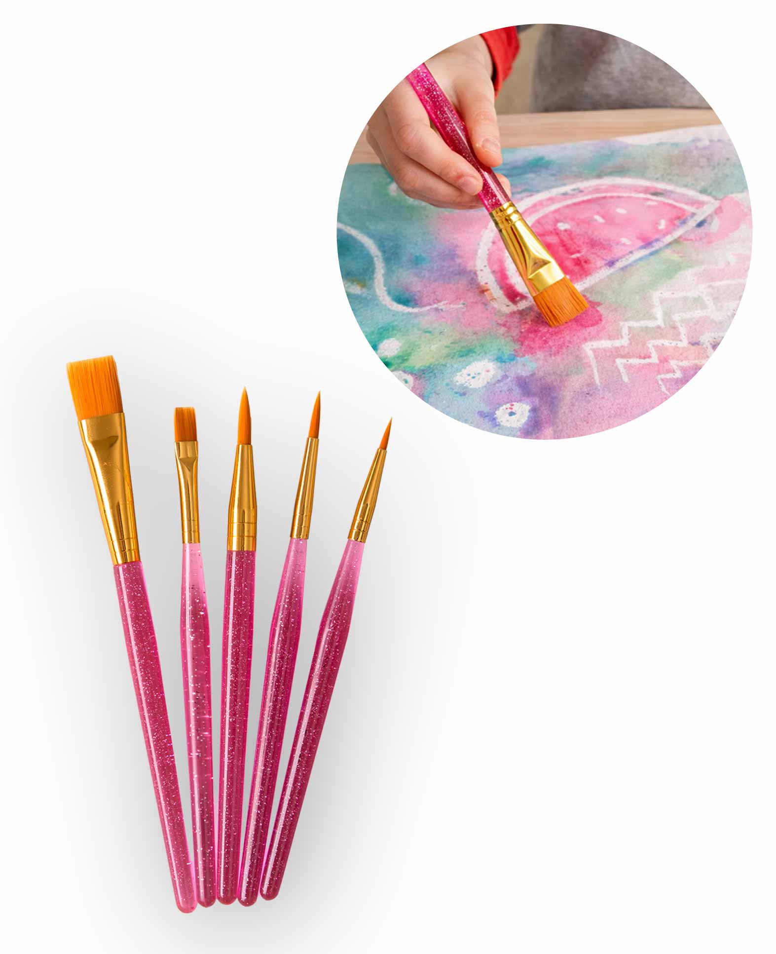 Set de pinceaux Enfants, Artiste, 5 pcs.