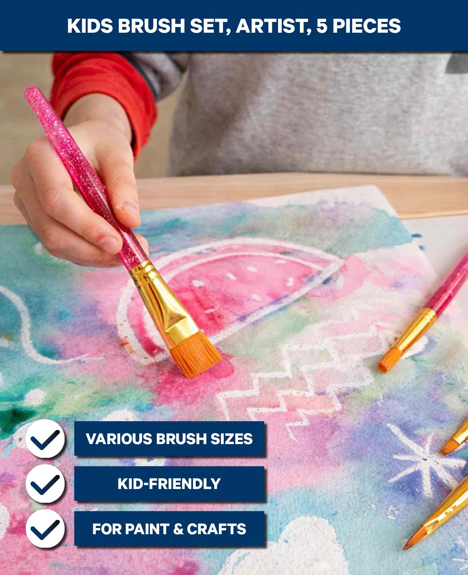 Set de pinceaux Enfants, Artiste, 5 pcs.