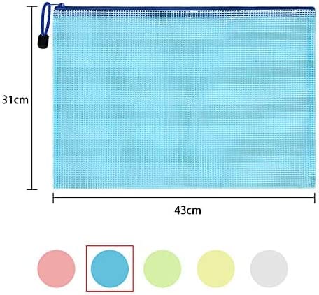 Tear-resistant A3 Document Pouch Zipper Folder, 10 pcs.