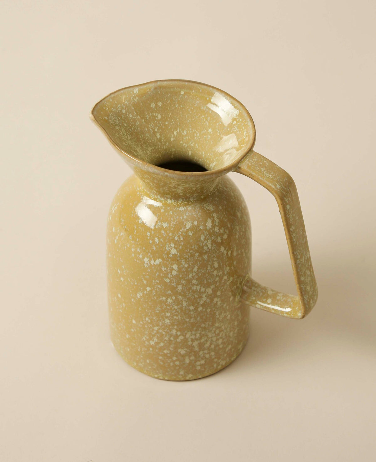 Pot en céramique, jaune, 17.5x20cm
