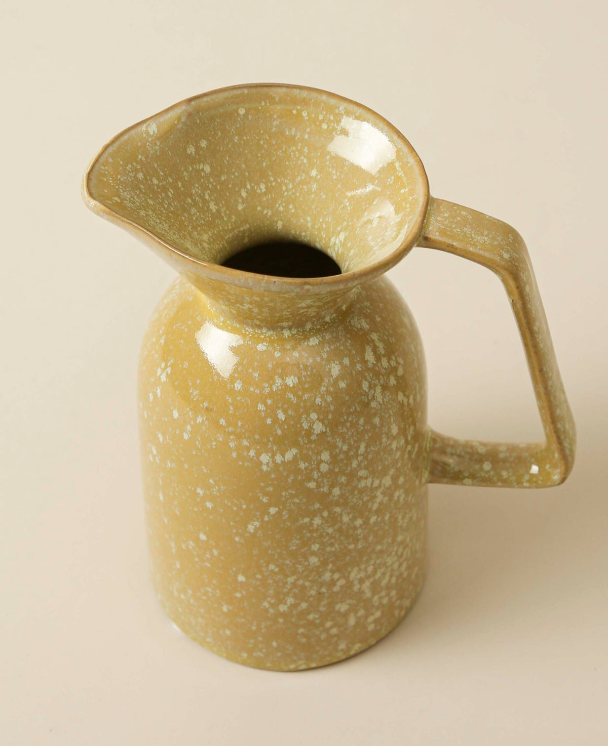 Pot en céramique, jaune, 17.5x20cm
