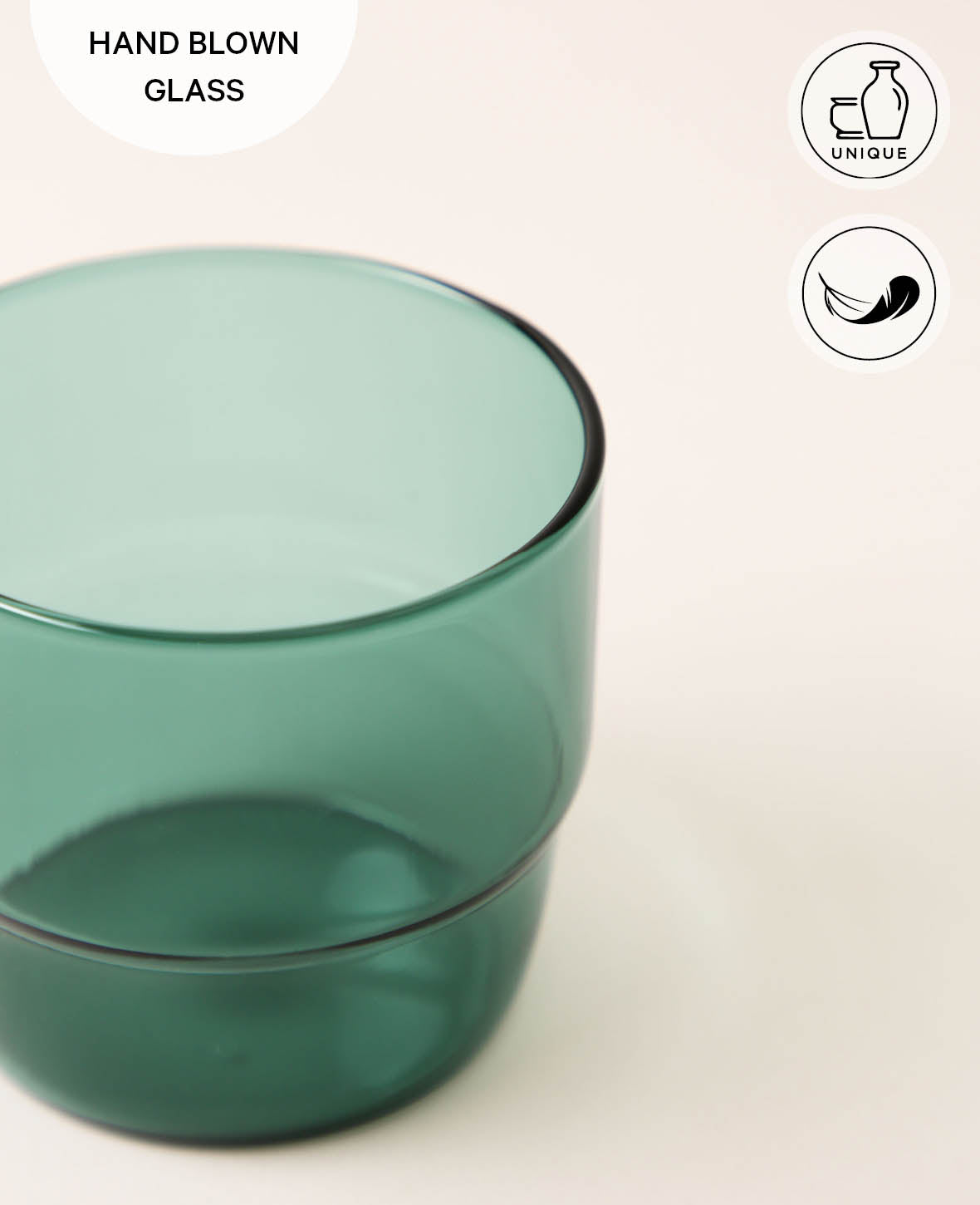 Verre à boire Mira, turquoise, 6 pcs.