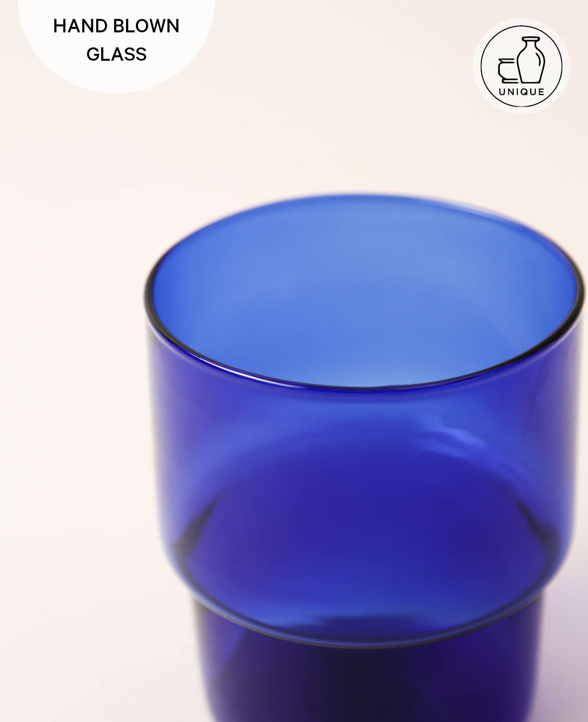 Verres à eau Miro, outremer, 4 p.