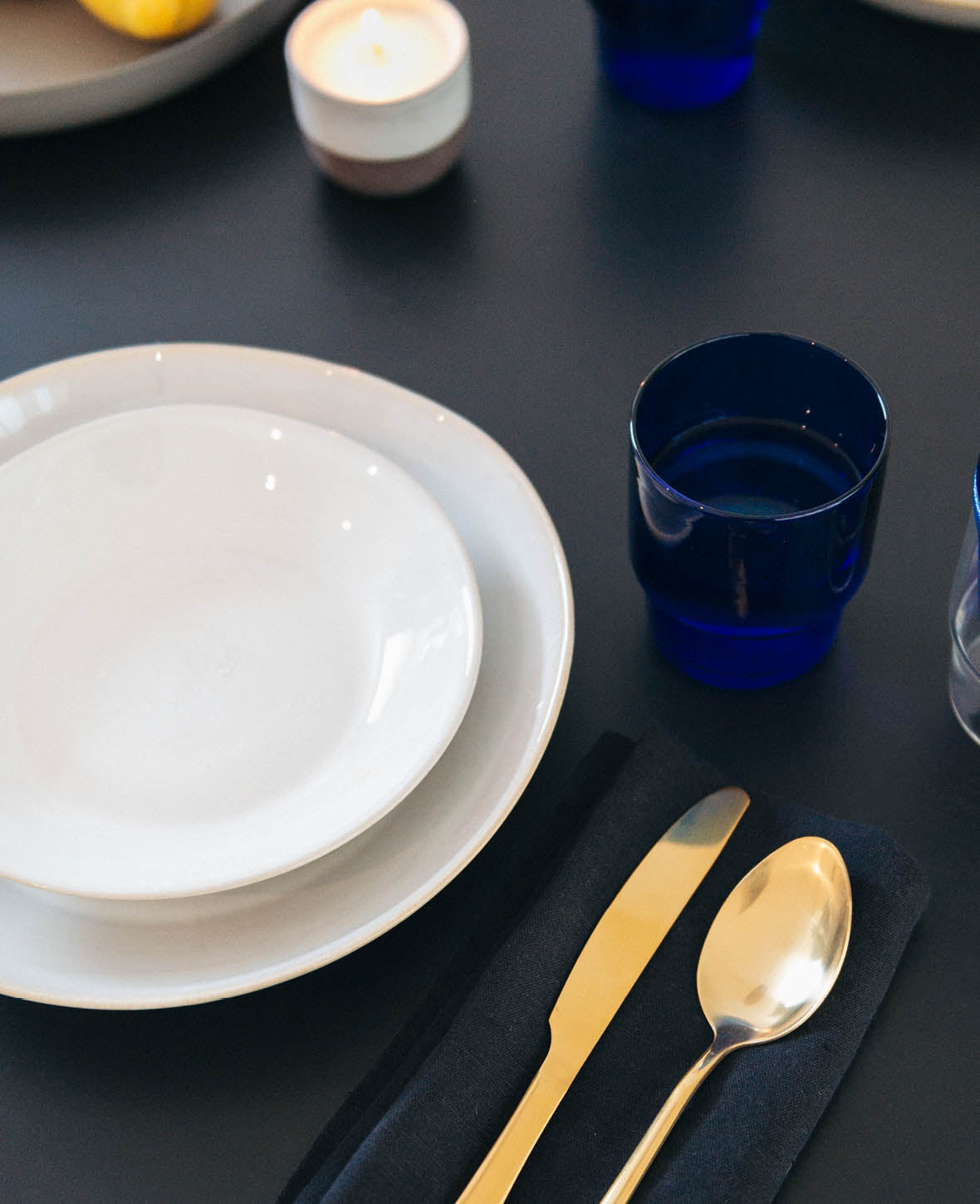 Verres à eau Miro, outremer, 4 p.