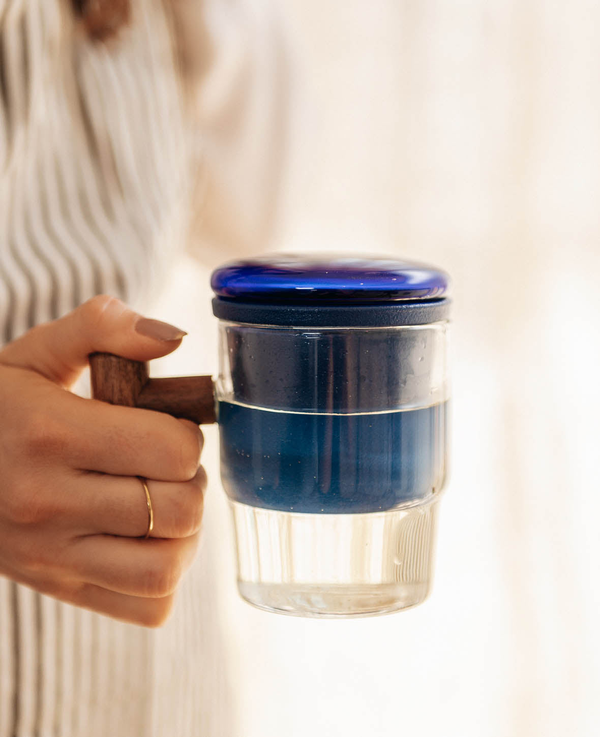 Tea Glass with Infuser Miro, ultramarine