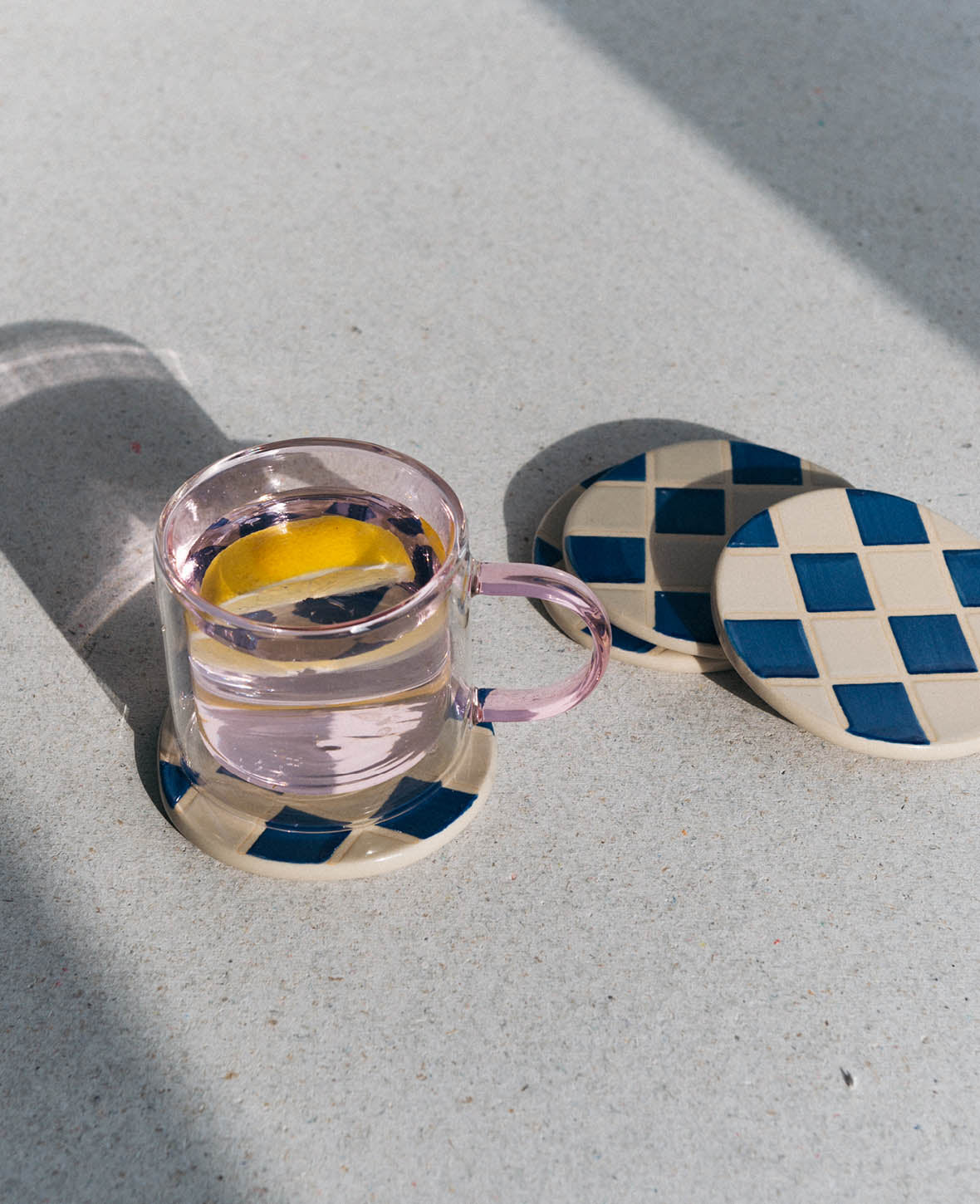 Tea glass linen, lilac