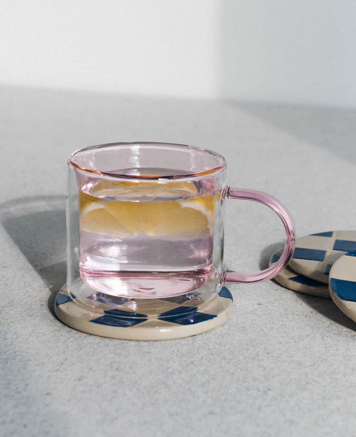 Tea glass linen, lilac