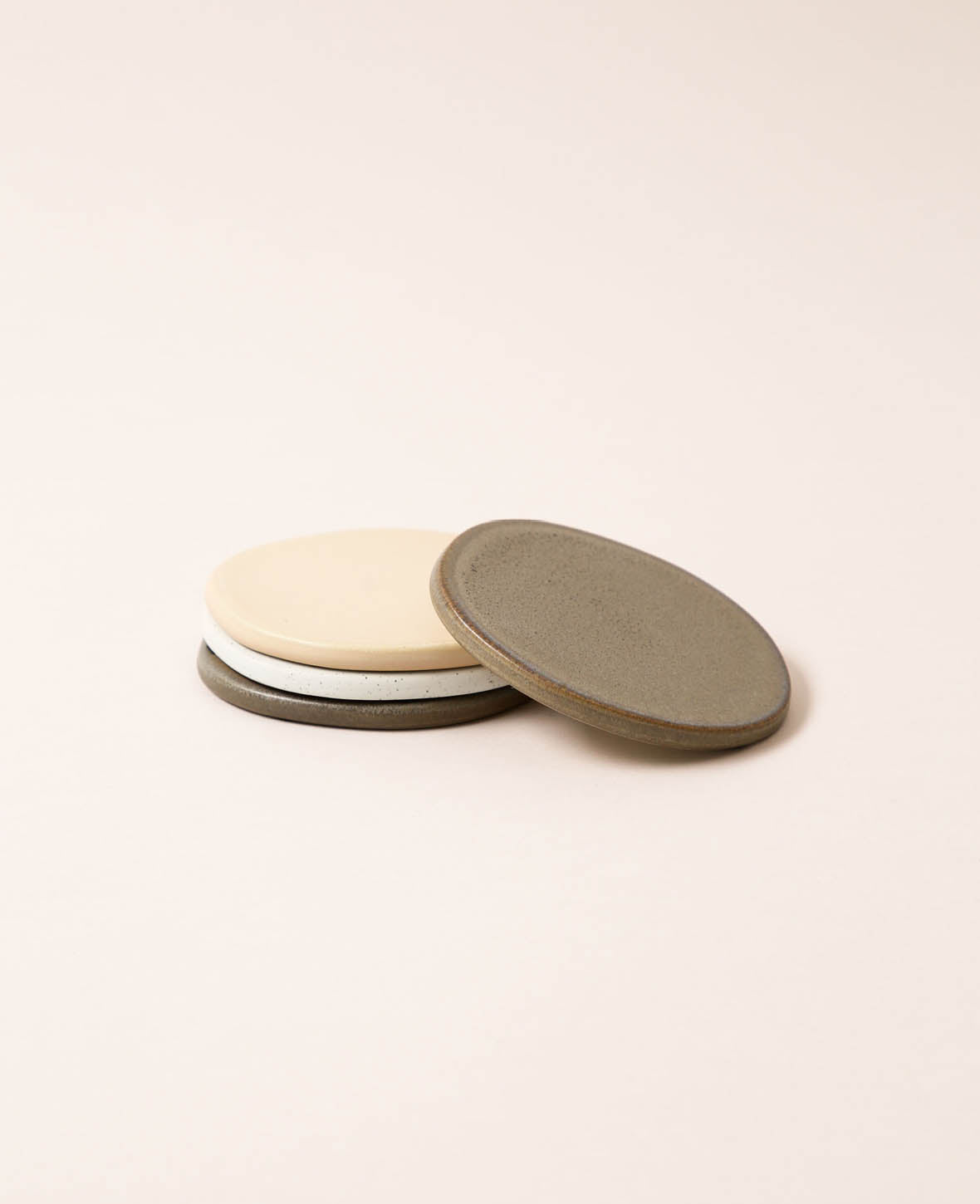 Ceramic coasters, earth, 4 pcs.