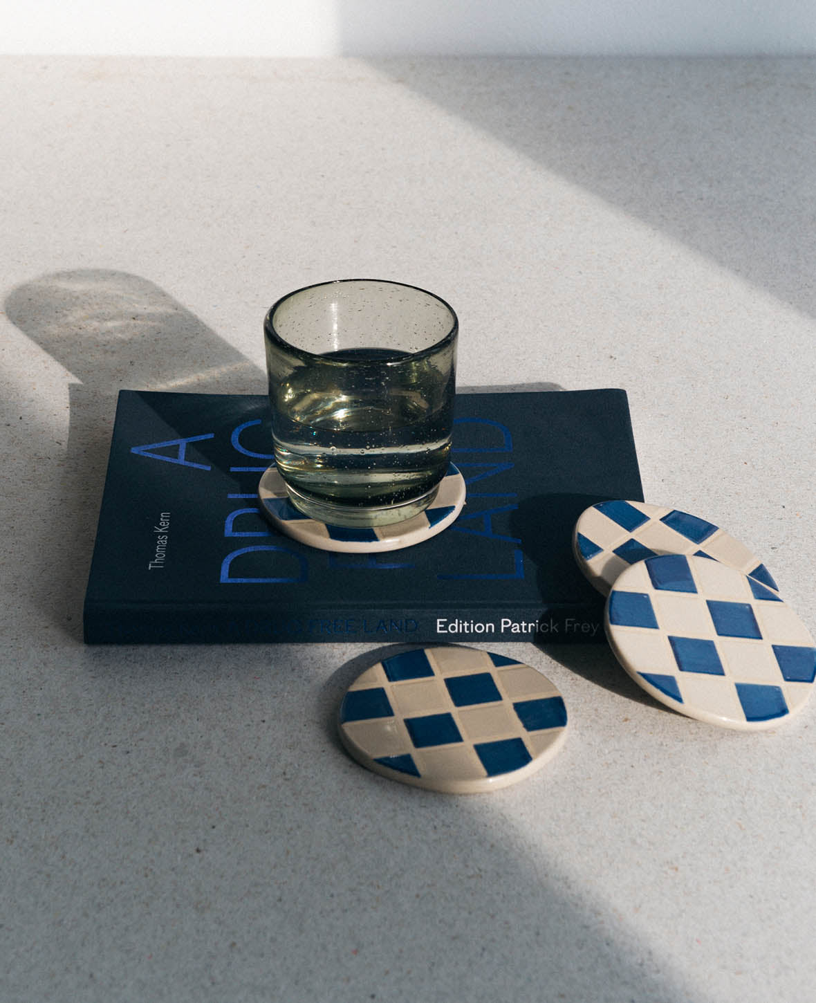 Ceramic coasters, square, 4 pcs.
