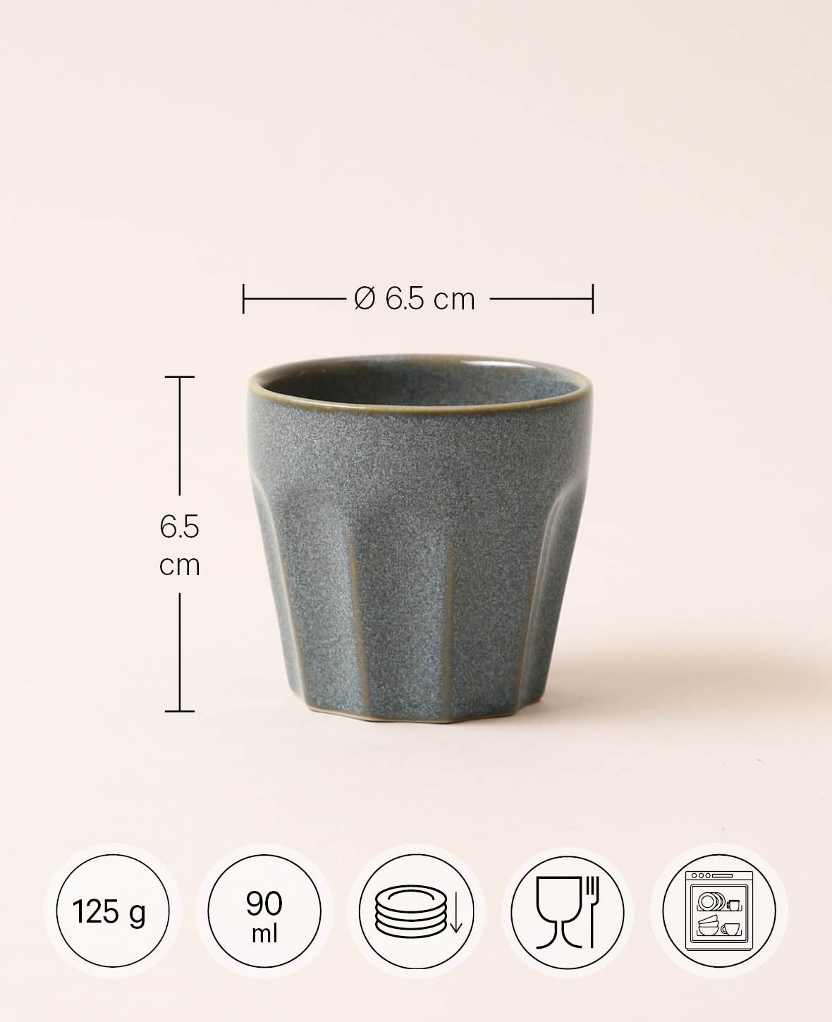 Espresso cup, blue-grey