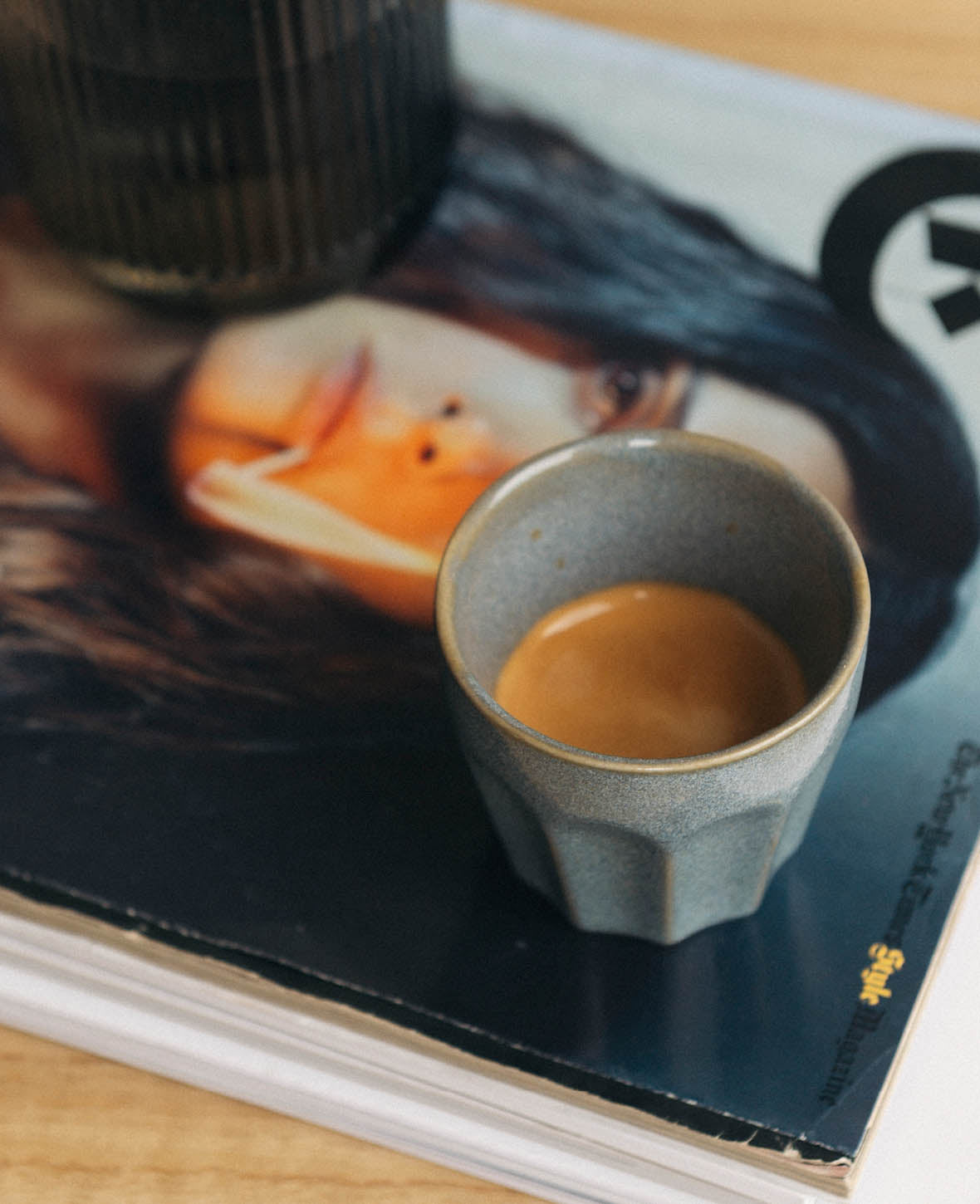 Espresso cup, blue-grey