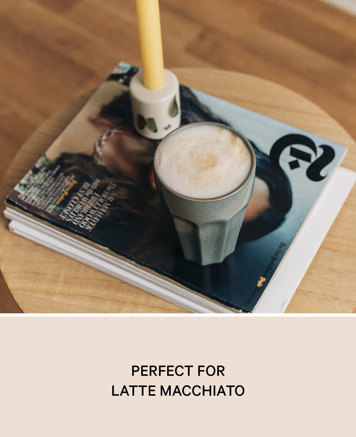 Macchiato cup, blue-grey