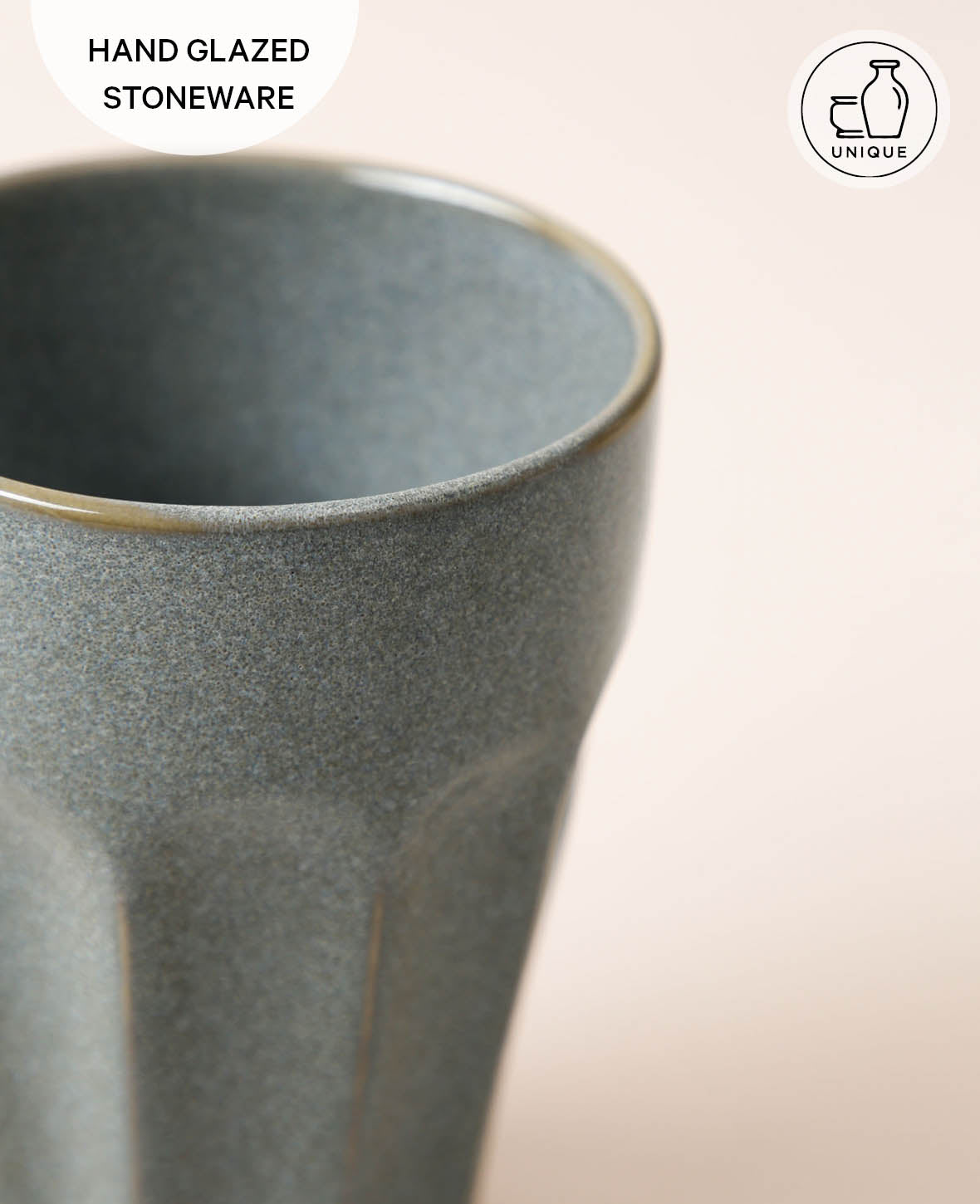 Macchiato cup, blue-grey