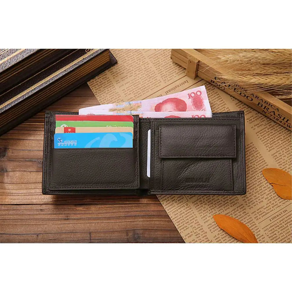 (115x97mm) Echtleder Geldbörse Fashion Portemonnaie mit 14 Fächern - S