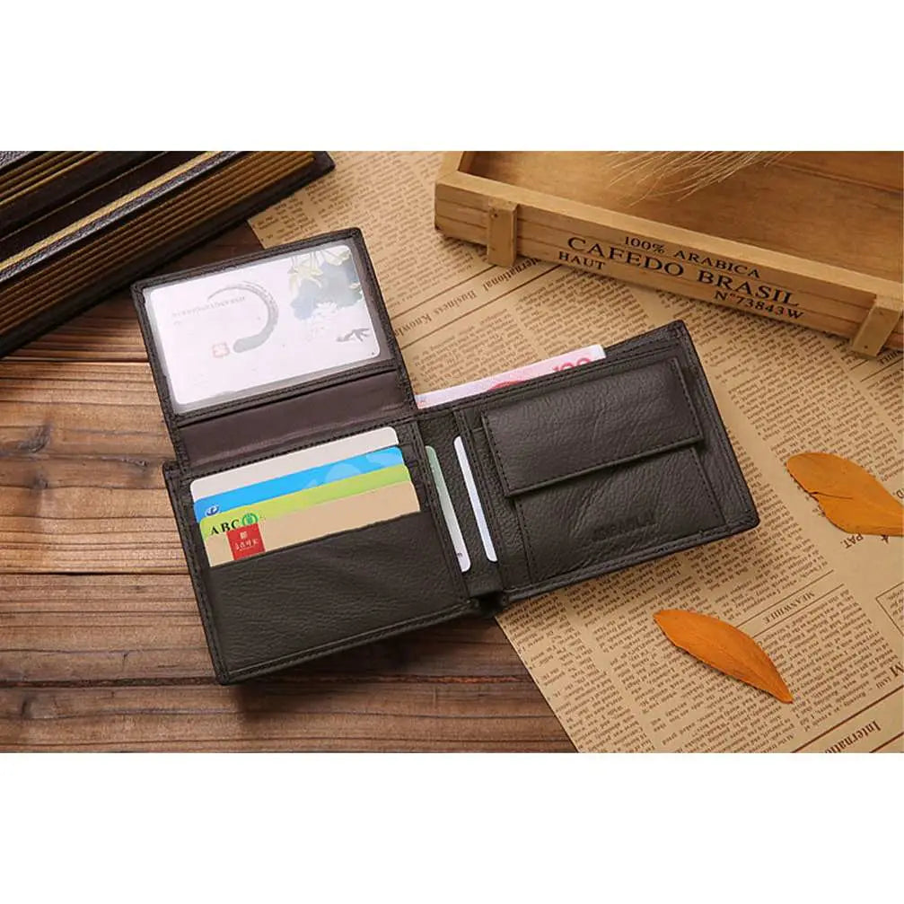 (115x97mm) Echtleder Geldbörse Fashion Portemonnaie mit 14 Fächern - S