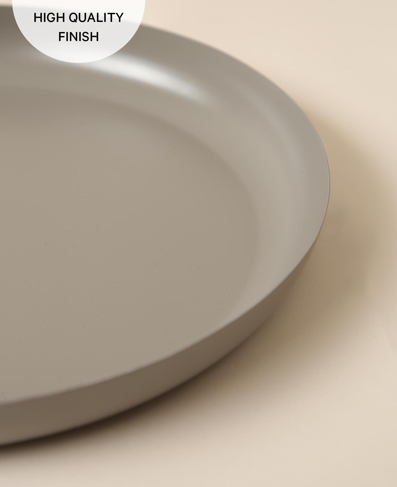 Metal tray taupe, 30.5x3.5 cm