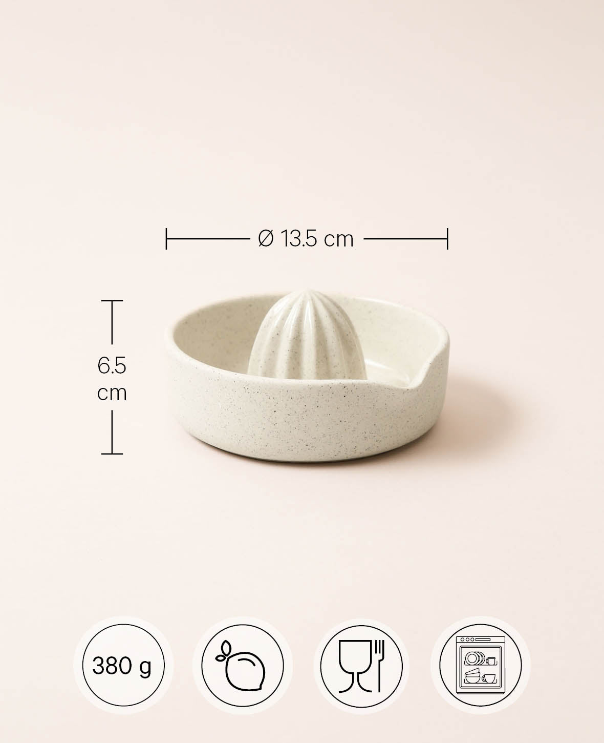 Ceramic juicer, sand, D12.5cm
