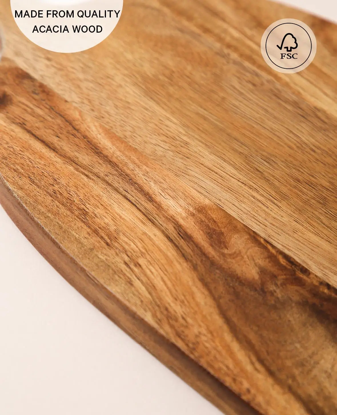 Planche en bois d'acacia, 45 x 19 cm