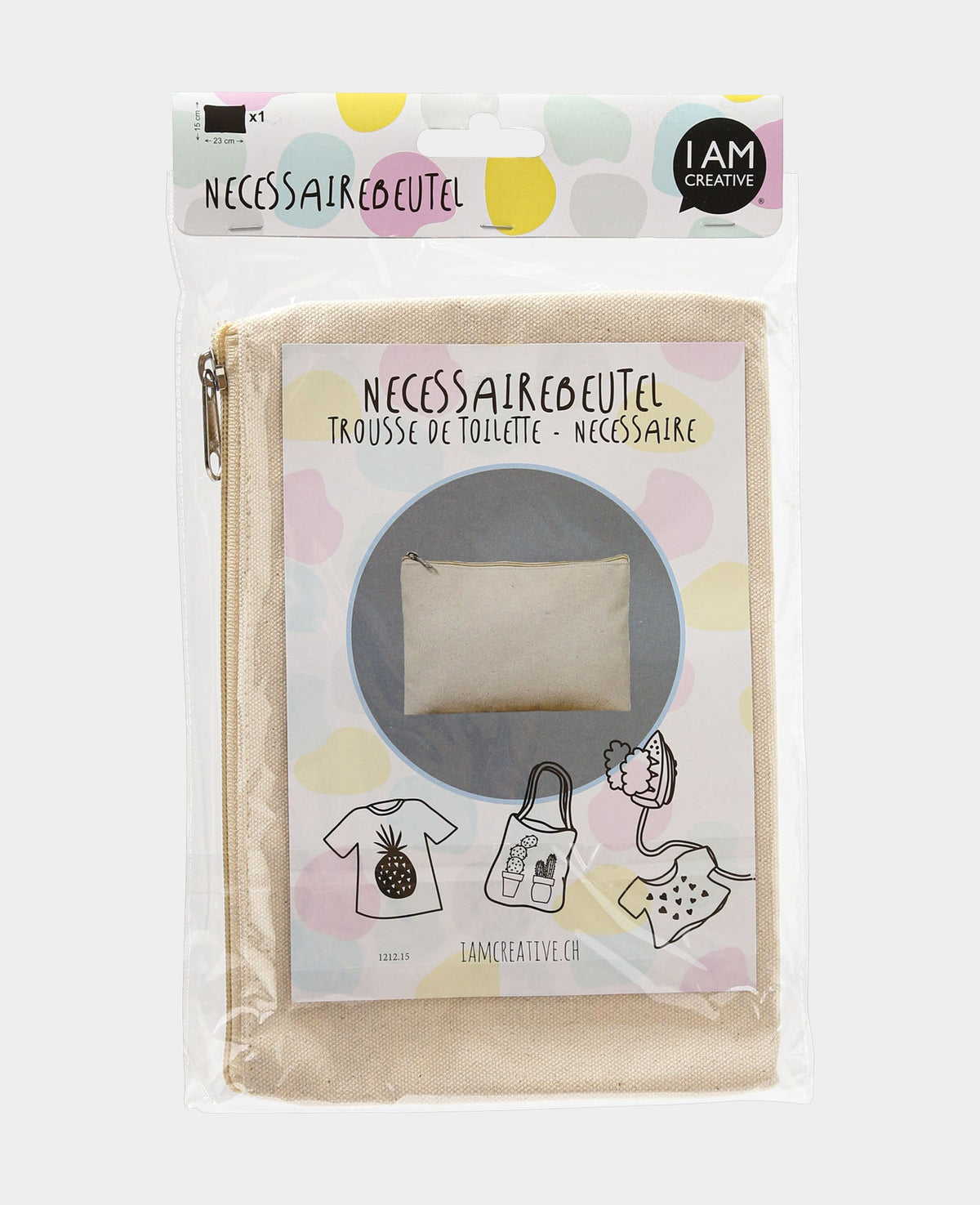 Trousse de toilette, écru, 23 x 15 cm, 1 pc.