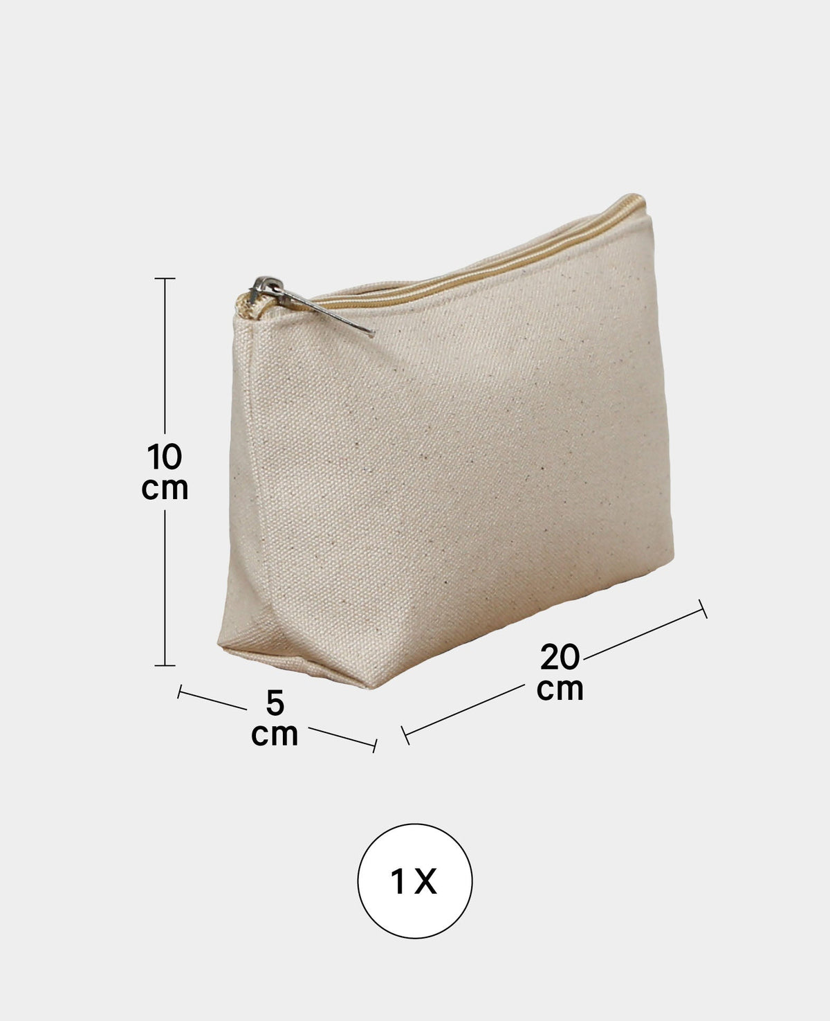 Necessaire Bag, Ecru, 20 x 5 x 10 cm, 1 pc.