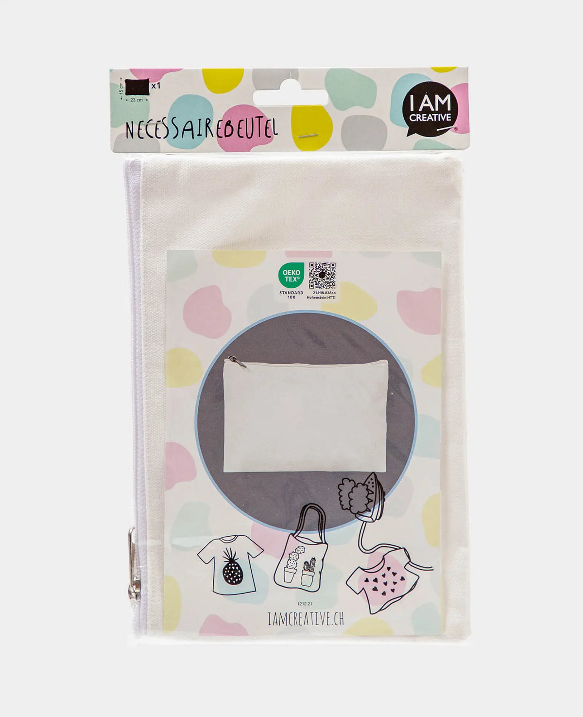 Toiletry bag, white, 23 x 15 cm, 1 pc.