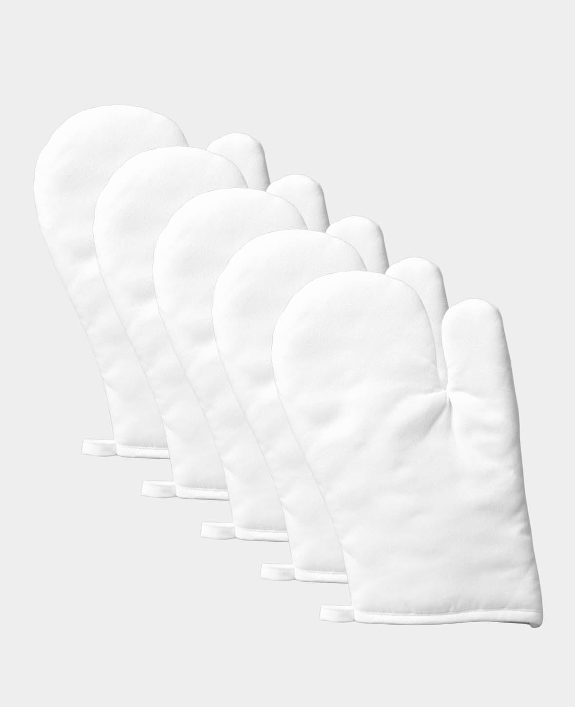 Ofenhandschuhe, Weiss, 20 x 30 cm, 5 Stk.