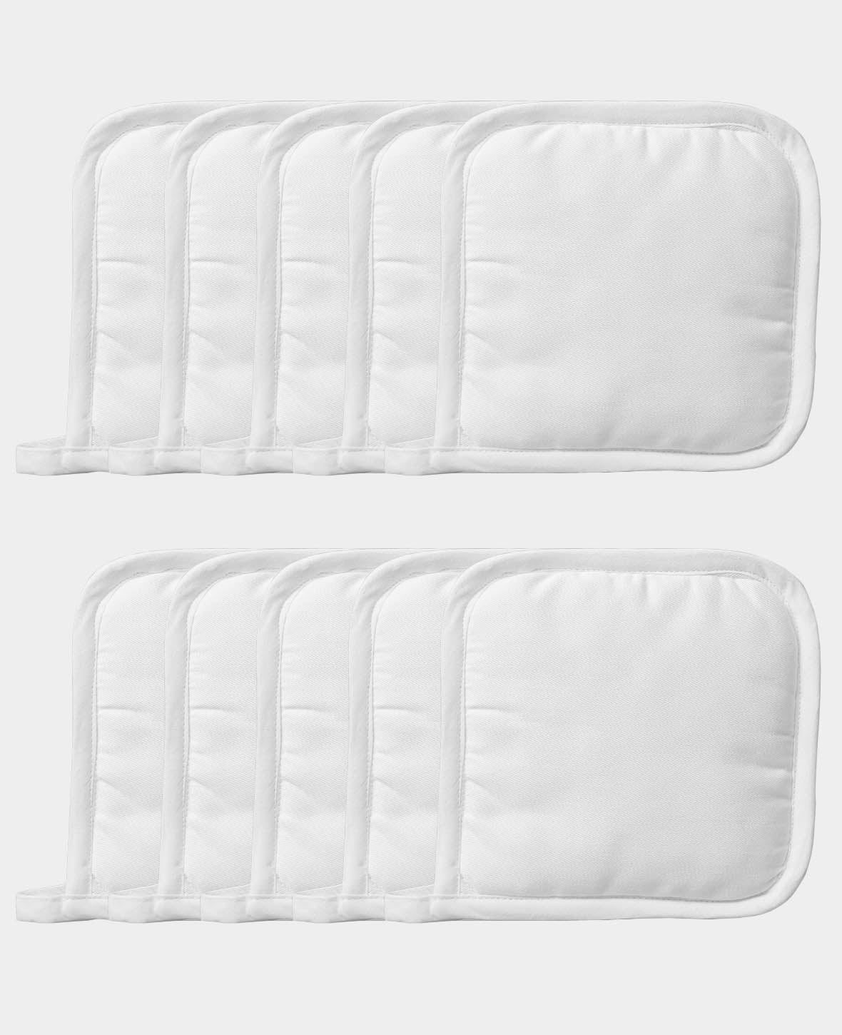Big Pack Topflappen, Weiss, 19 x 19 cm, 10 Stk.
