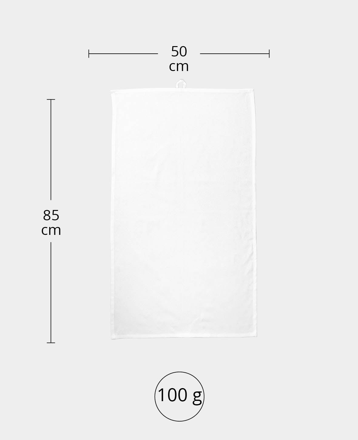 Kitchen towel, white, 50 x 85 cm, 1 pc.