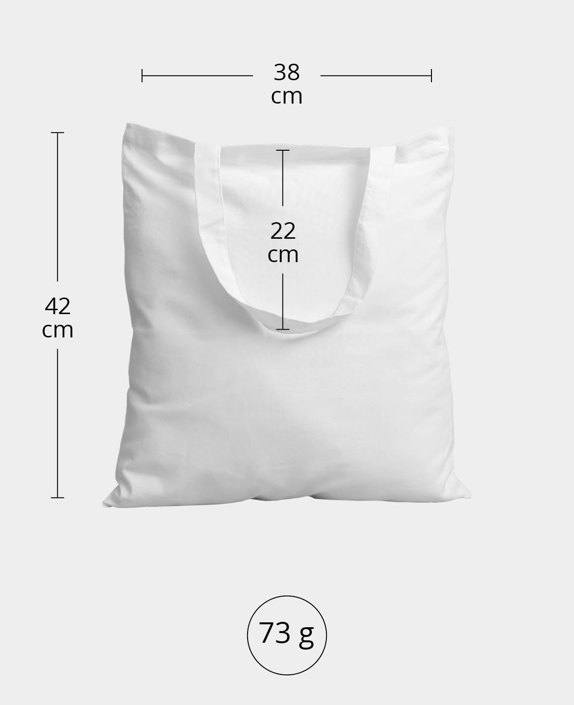 Tasche Kurzhenkel, Weiss, 38 x 42 cm, 8 Stk.