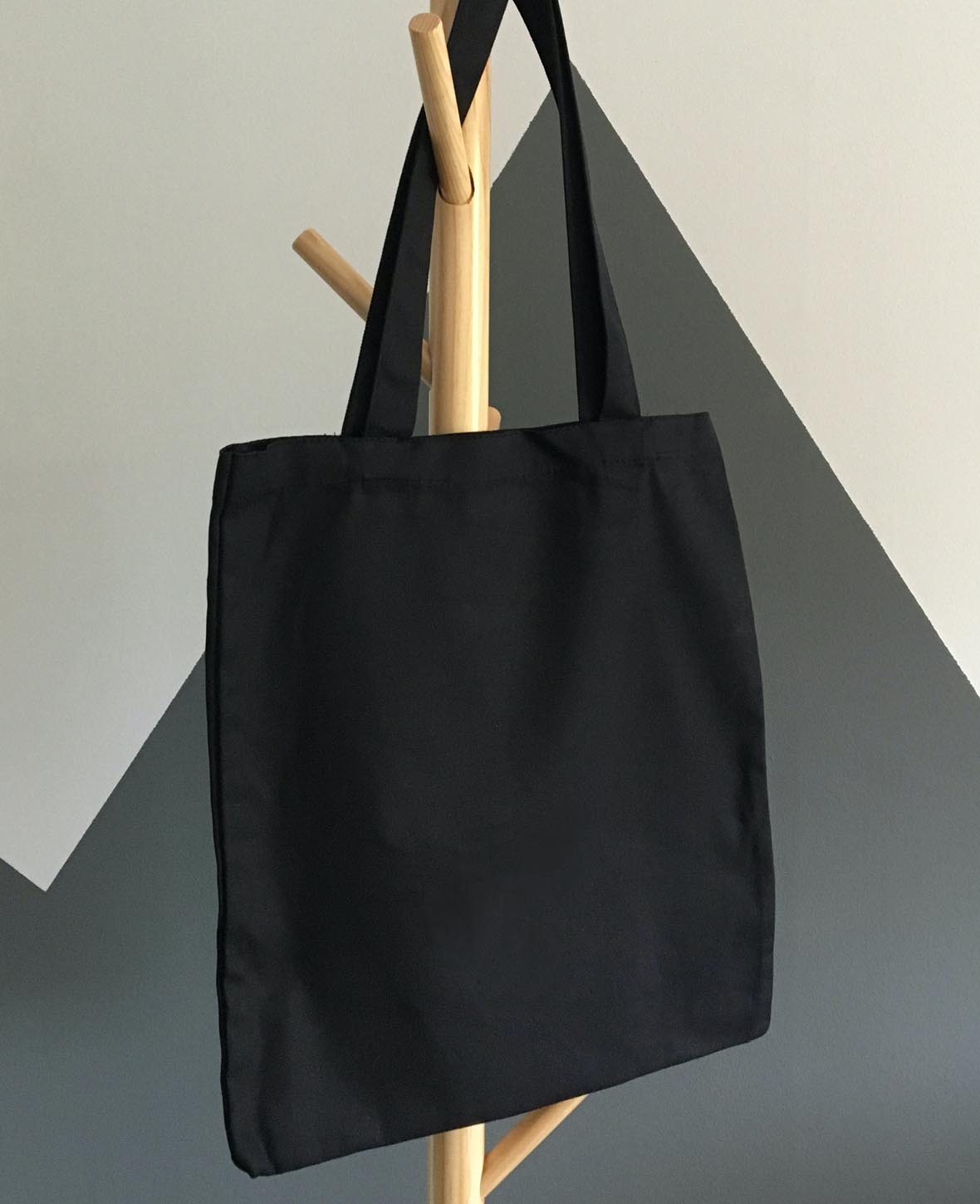Sac Anses Longues, Noir, 38 x 42 cm, 1 pce.