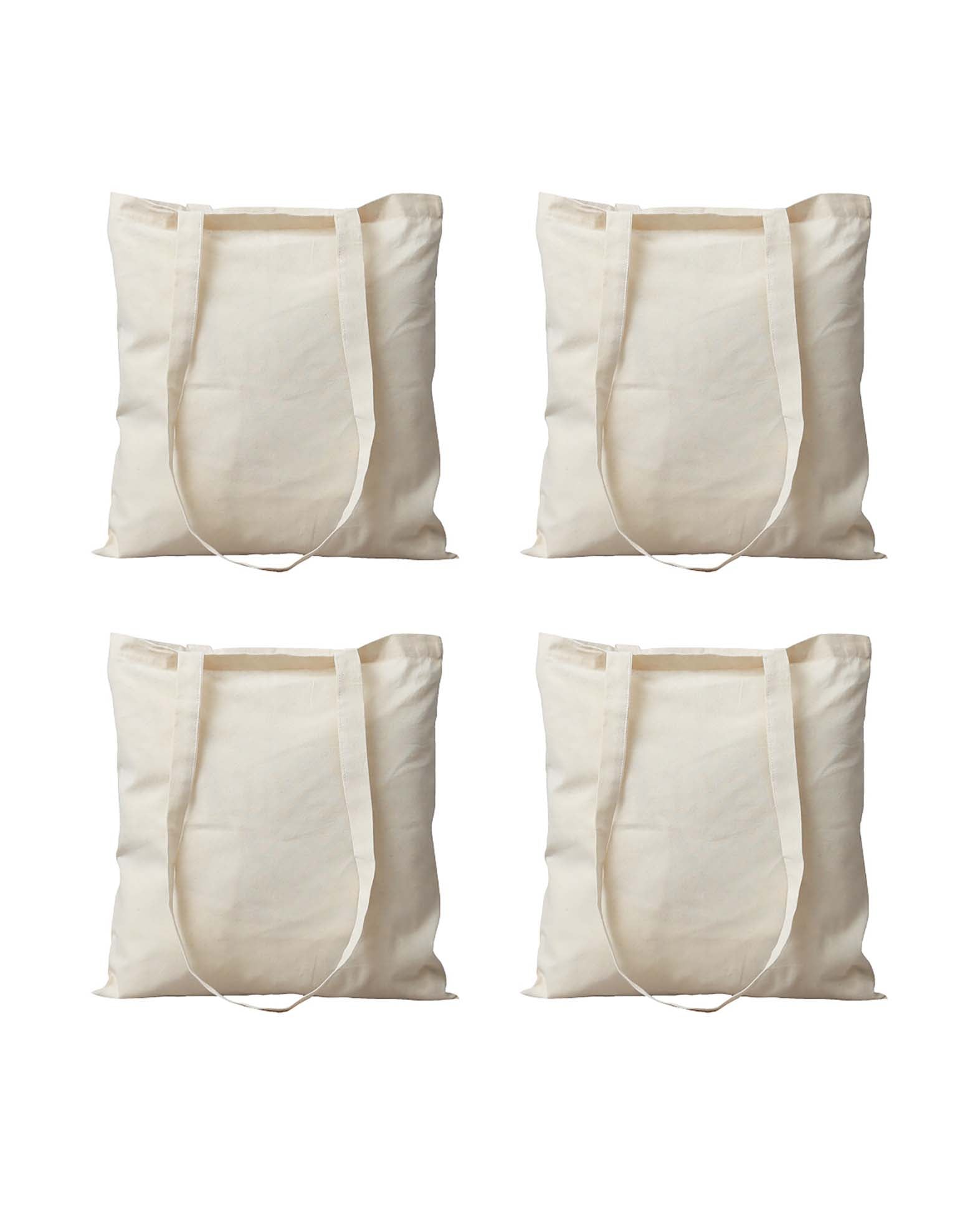 Stofftasche Baumwolle Natur, 38x42 cm, 4er Set