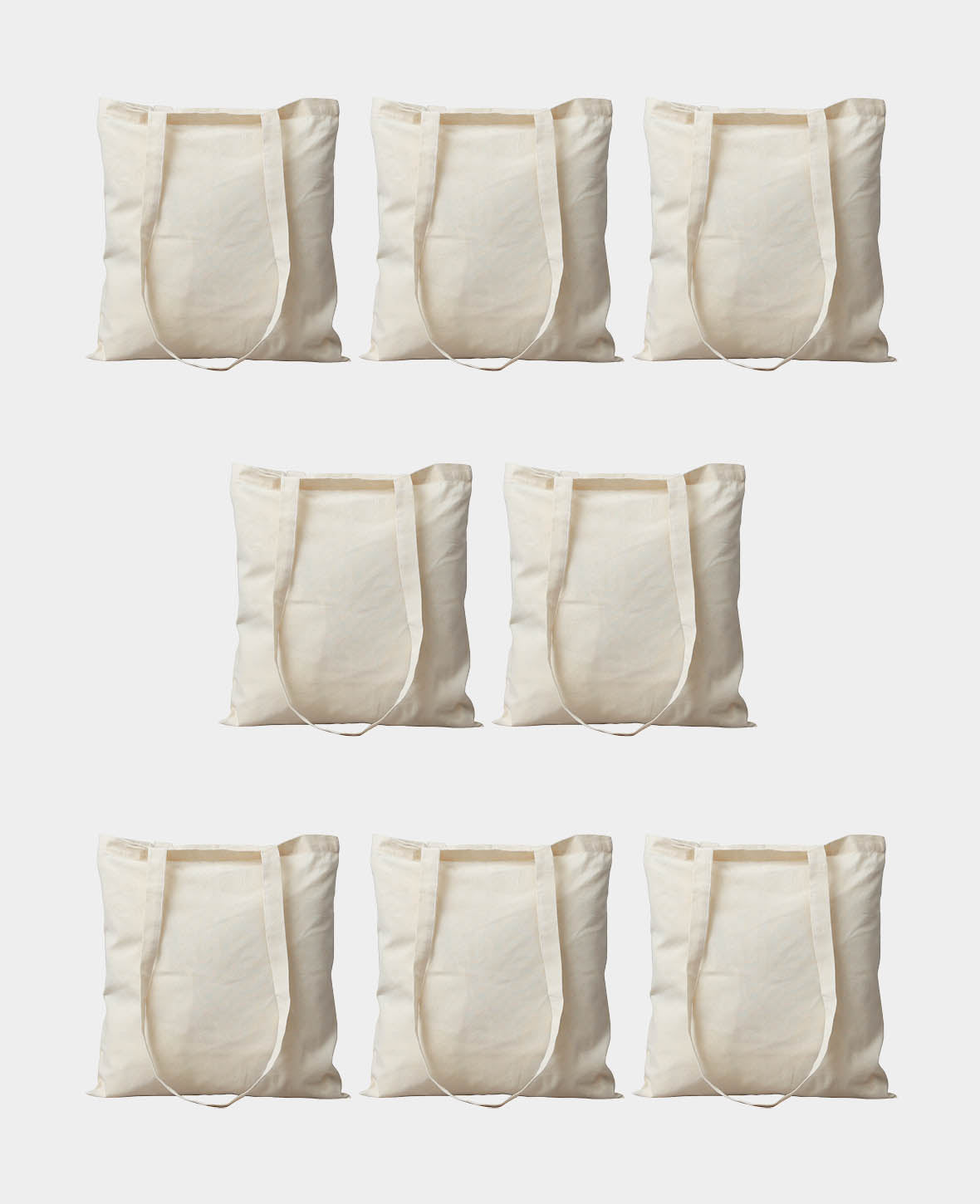 Tasche Langhenkel, Ecru, 38 x 42 cm, 8 Stk.