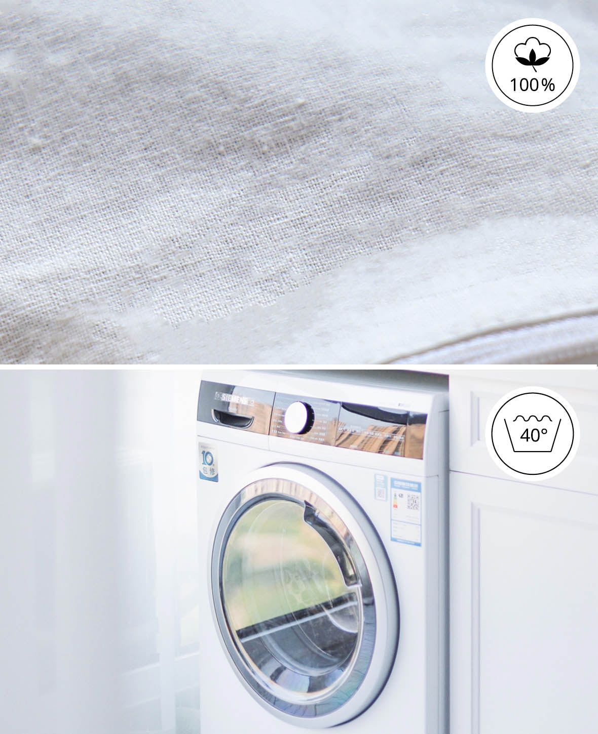 Toiletry Bags, White, 18 x 12 cm, 3 pcs.