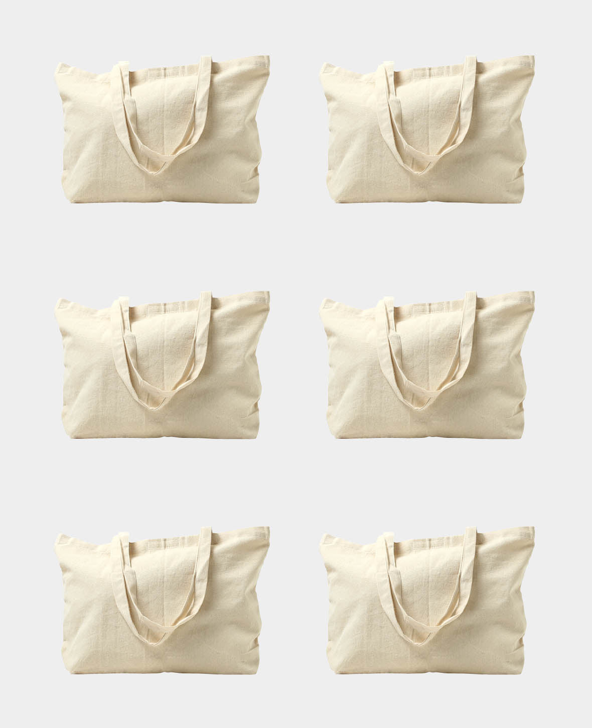 Shopper Stofftasche, 48 x 10 x 34 cm, 6 Stück