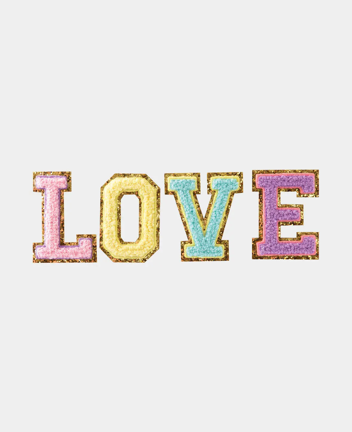 Iron on patch "Love", Iron-on & Sew-on Patch, Colorful, approx. 20.5 x 6.5 cm