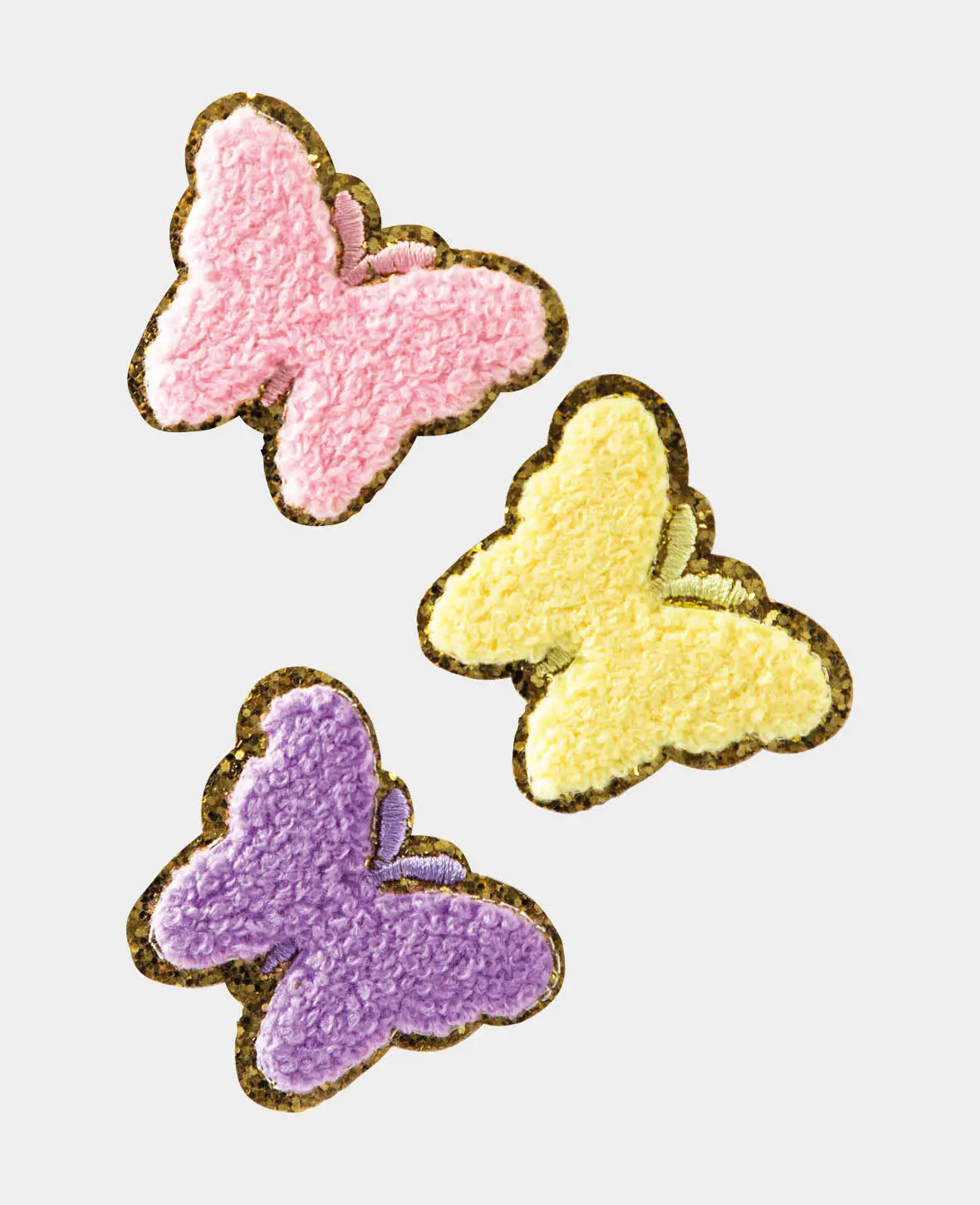 Patch thermocollant "Papillon", à thermocoller et à coudre, Coloré, env. 5.5 x 4.5 cm, 3 pcs.