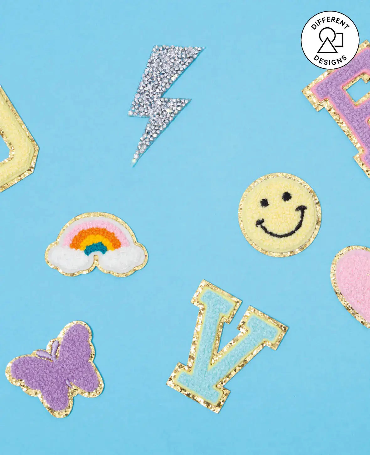 Écusson thermocollant "Arc-en-ciel", à repasser et à coudre, multicolore, env. 6 x 3,5 cm, 3 pièces