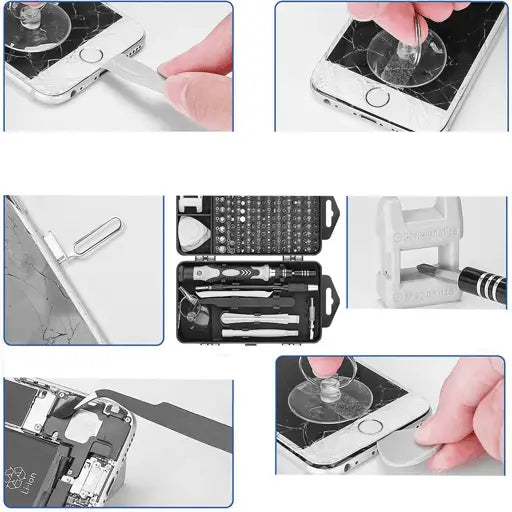 122 en 1 Kit d'outils professionnels universels pour réparation de téléphone portable