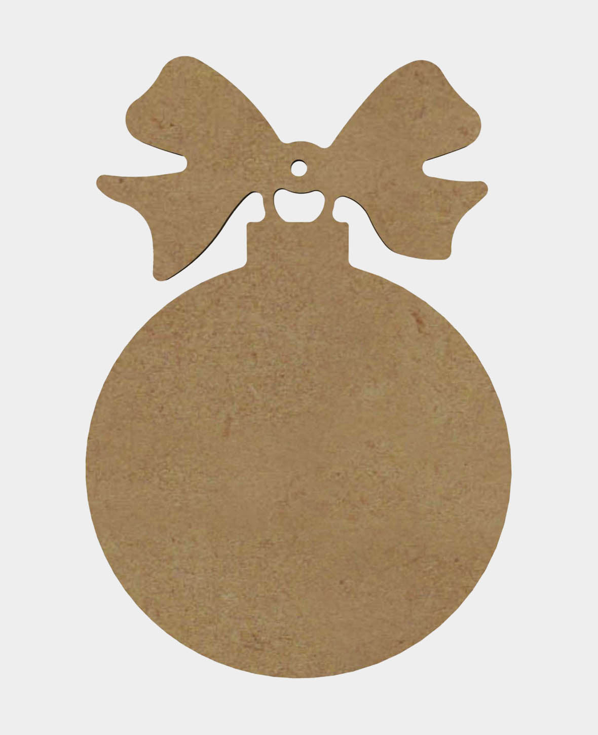 MDF Decorative Sphere Bow, 11 x 0.5 x 16 cm, Brown, 1 pc.