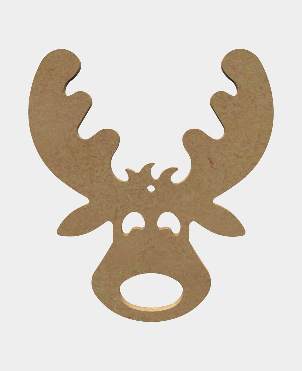 Décoration en MDF Caribou, 12 x 0.5 x 14 cm, marron, 1 pc.
