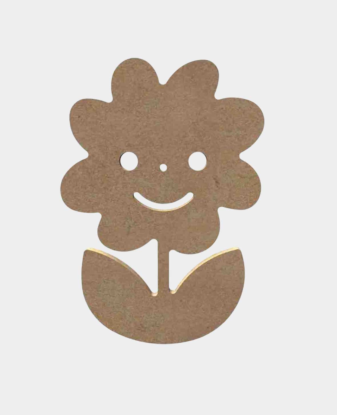 MDF naturel, Marguerite souriante 11x16cm