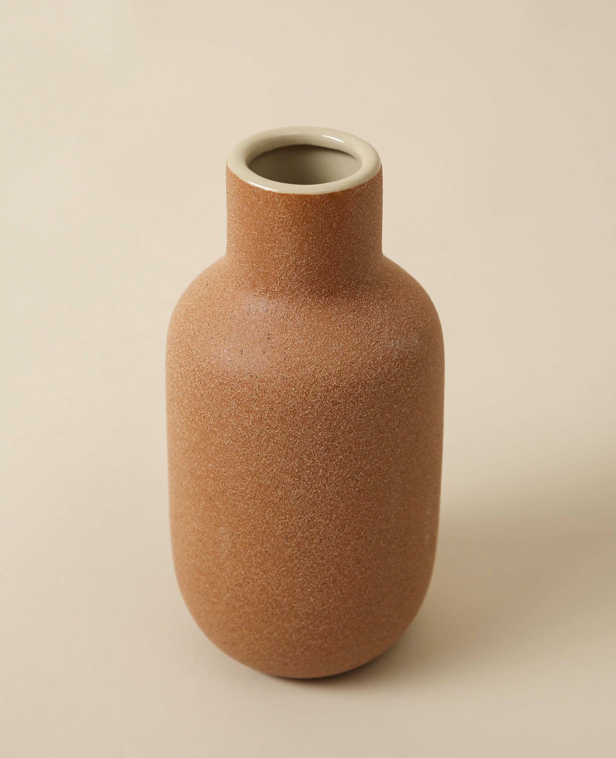 Terracottafarbene Keramikvase Ø 10 x H 20.5 cm