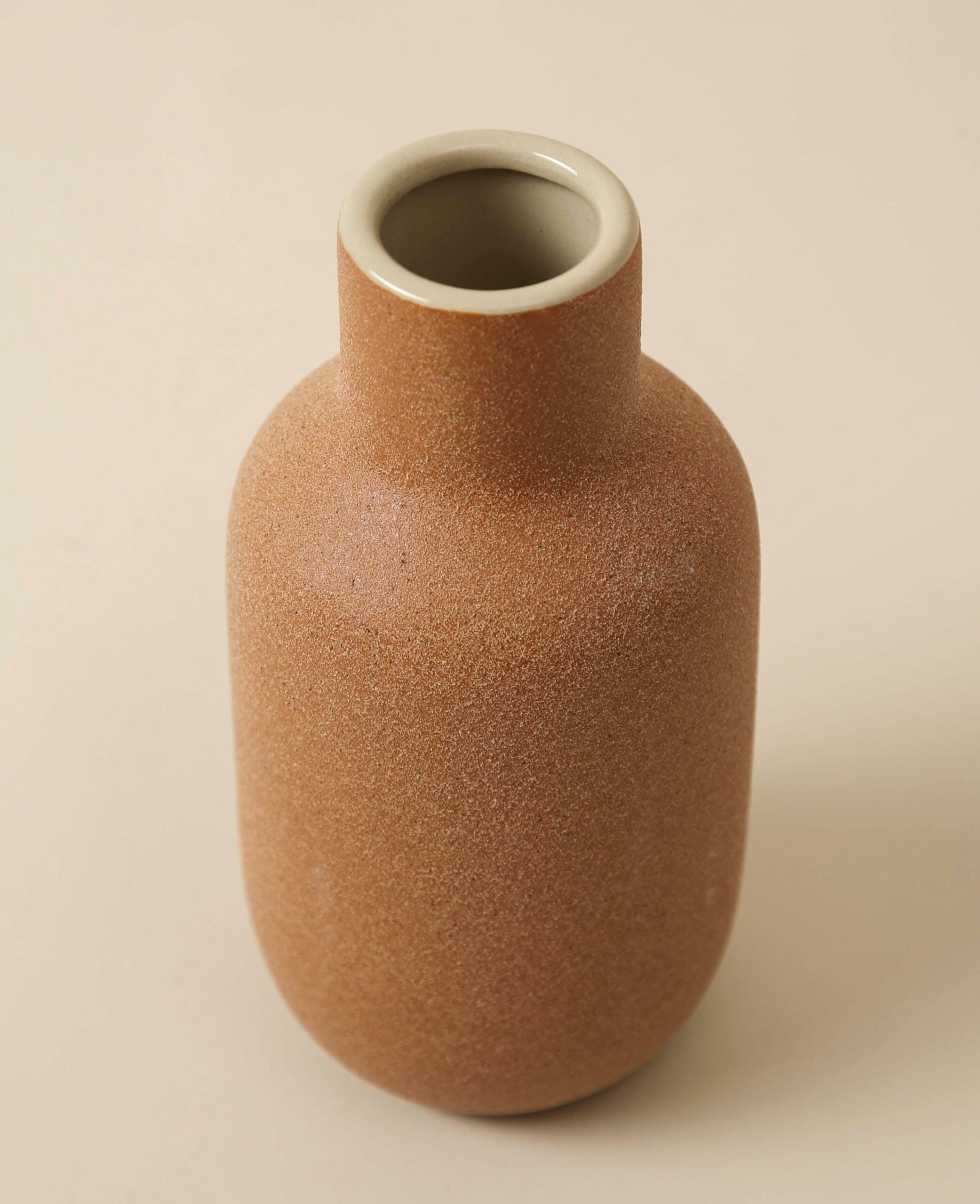 Terracottafarbene Keramikvase Ø 10 x H 20.5 cm