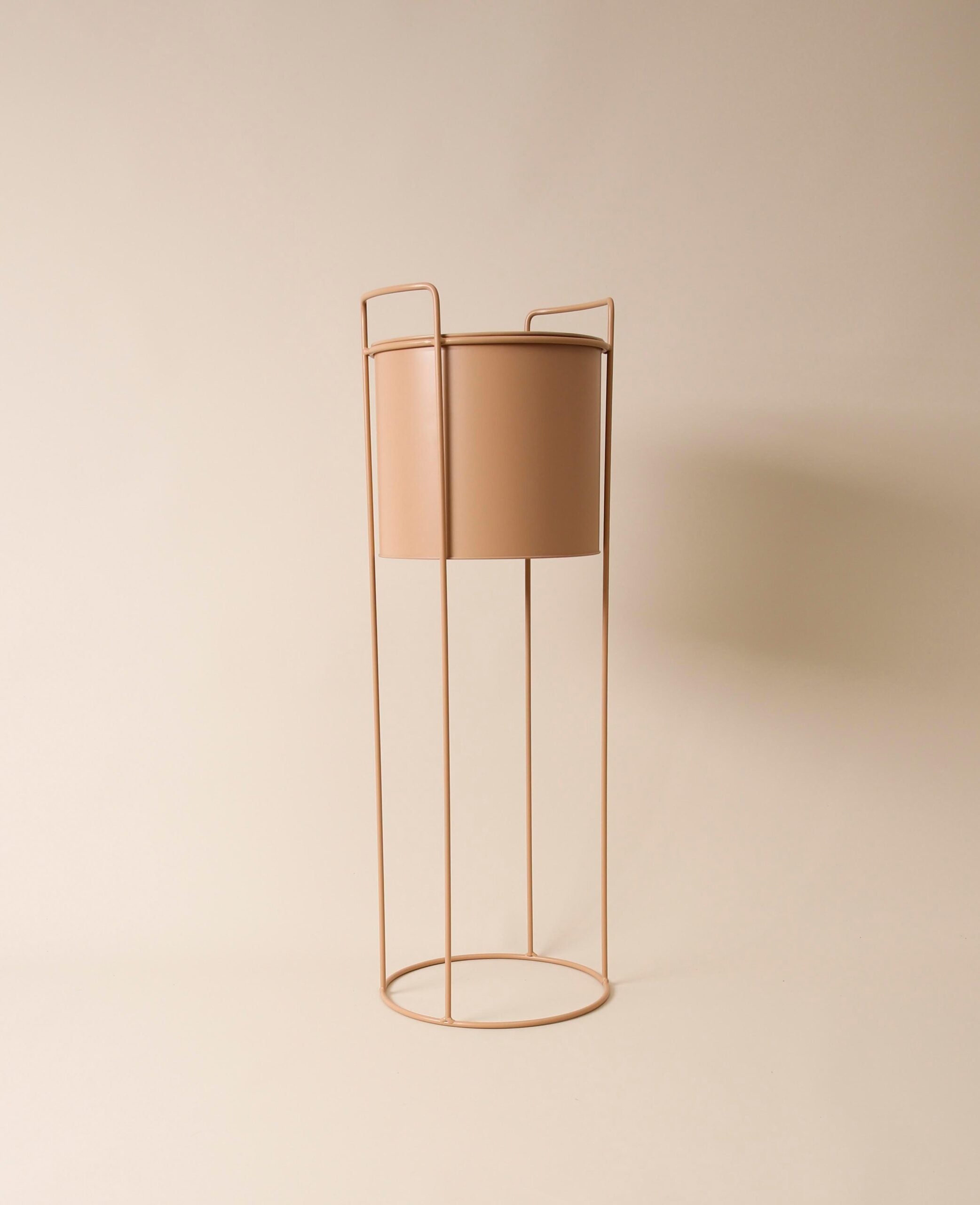 Nudefarbener Stehtopf / Blumentopf mit Beinen, altrosa, 62 cm